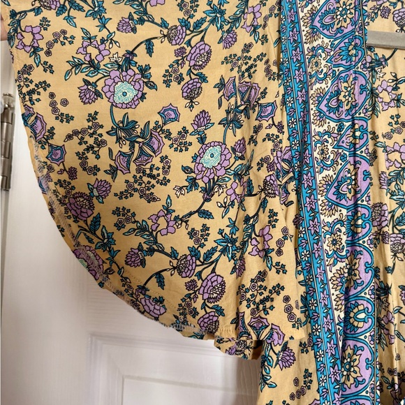 Dahlia Print Bohemian Floral Wrap Dress by Aura - small - Picture 10 of 10